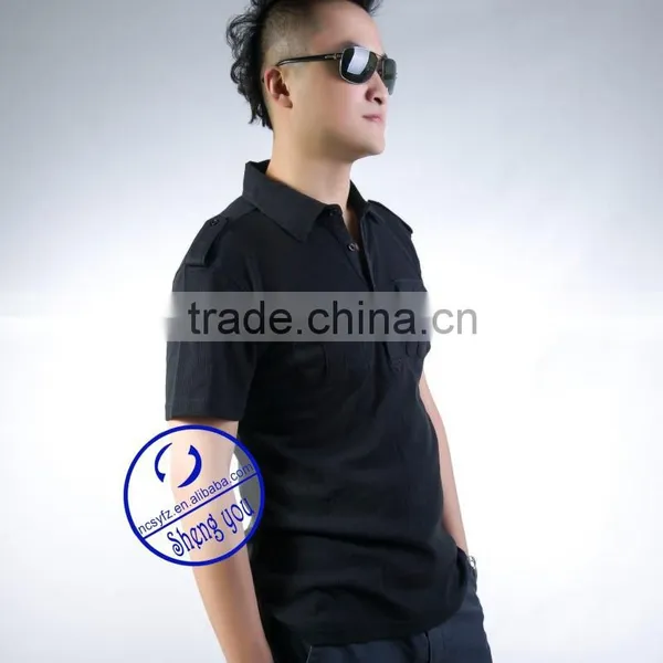 Custom Walf Checks Fabric Mens Polo Shirt Design With Epaulet and Pockets photo-2
