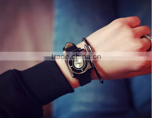 Unisex Watch, Square Personalization Watch, Women Watches, Antique, Brass Watch, Vintage Style Leather Watch photo-6