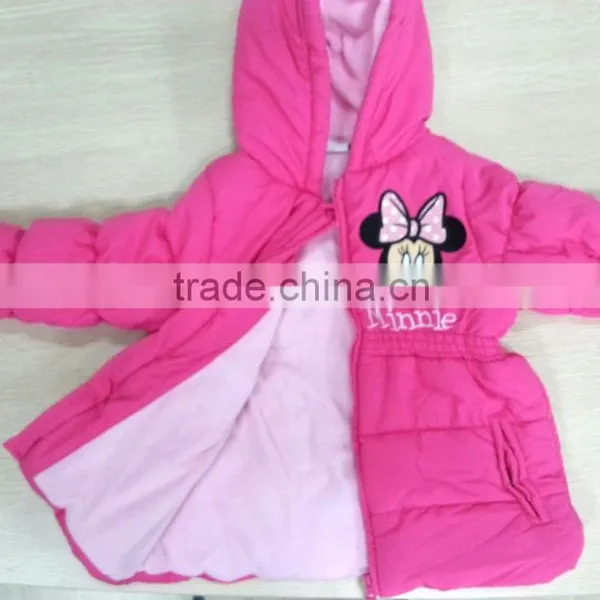 2015 New Girls Winter Cotton Padded Coat Kids Girls Hooded photo-2