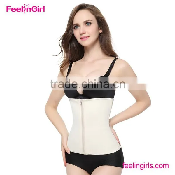 Wholesale Beige Clip And Zip Waist Cincher Corsets photo-3