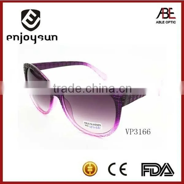 Colorful Fashion Cheapest China Made Branded Sunglasses With Grid Pattern photo-2
