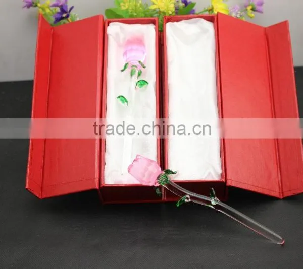 2016 Latest Design Romantic Crystal Rose Flower for Wedding Favors 160*25mm Red /pink Hot Selling photo-6