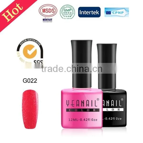 Beauty Show YEANAIL Hot Sale Professional 204 Glitter Fashion Colors Nail Polish, Gel Polish, uv Gel