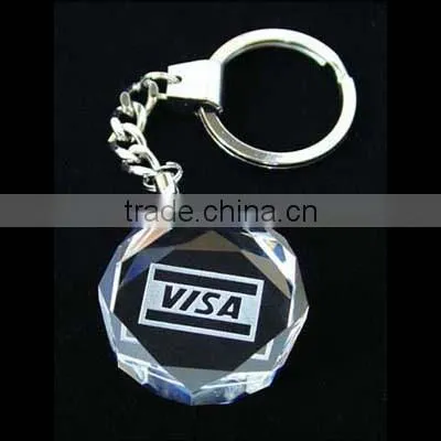 Crystal Ball Led Crystal Light Keychain 3d Laser Engraved Keychain photo-2