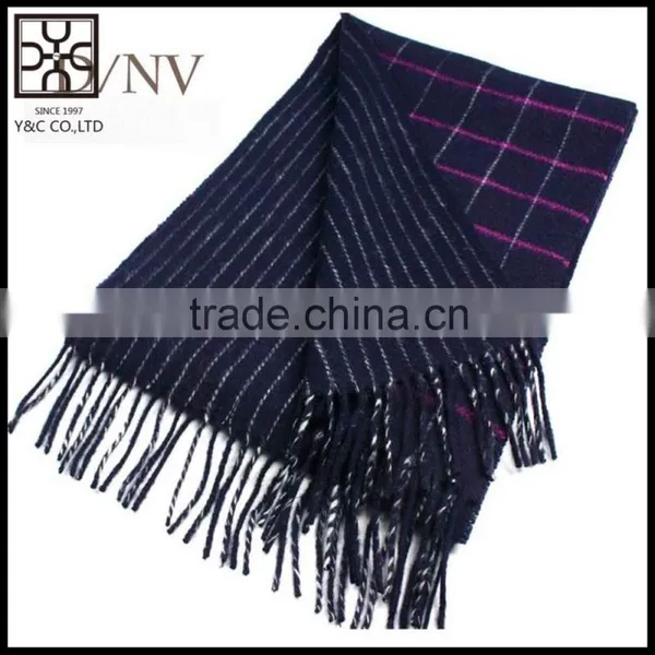 2015 Checked and Stripe Double Sided Wool Scarf photo-2