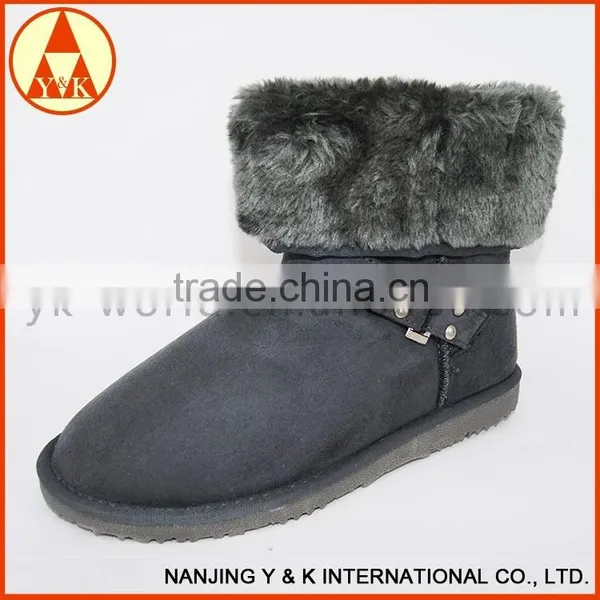 2016 Unique New Design Socket Genuine Leather Snow Boots