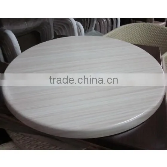 Coffee Shop Table Square Werzalit Marble Resin Garden Table Top for Sale T2601 photo-2