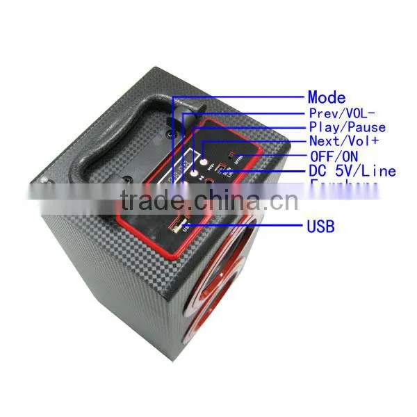 Stereo Handle Wooden Music Speaker With Remote Control photo-3