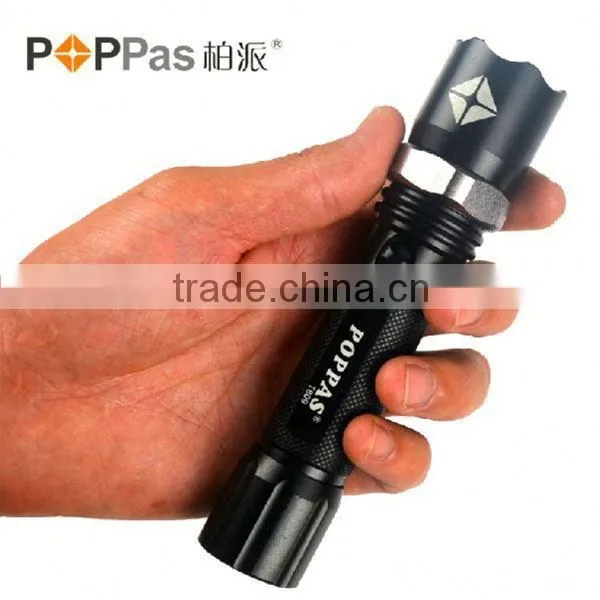 Promotion POPPAS T809 3W XPE Zoomable Bright Rechargeable Aluminium 18650 Battery Led Torch Flashlight photo-6