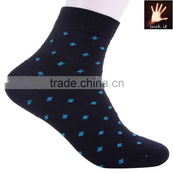 6 Colors Men's Dot Comfortable Soft Cotton Casual Dress Socks photo-3