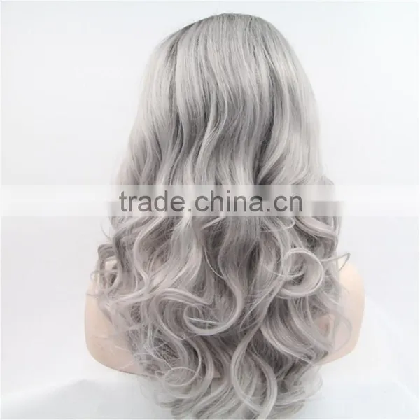 Fashion Beautiful Colorful Ombre Synthetic Hair Wig Lace Front Wig Quality Choice photo-4