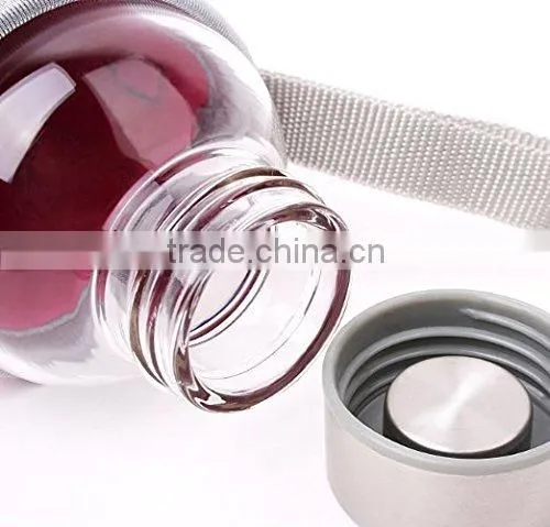 Borosilicate Glass Bottle Portable 500ml Water Bottle Clear photo-2