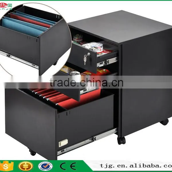 TJG Taiwan Large Storage 3 Drawer Filing Cabinet Movable And Drawer Pulls photo-3