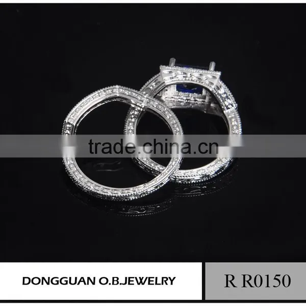Hot Sale Handmade Engagement CZ Ring 925 Silver With Rhodium Plated Jewelry Wholesale photo-5