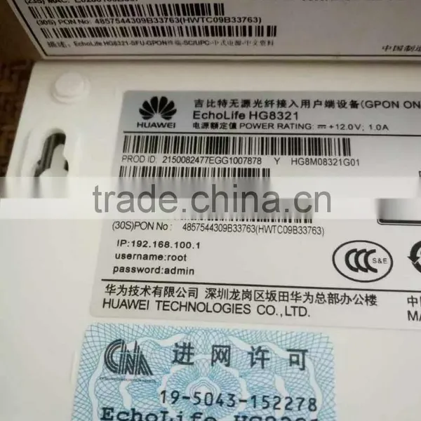 HUAWEI HG8321 GPON ONU ONT FTTH or FTTO Terminal, 2 Lan Ports, 1 Telephone Port photo-2