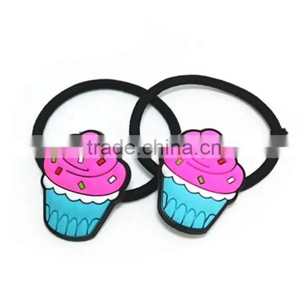 New Products Cute Cartoon Colored Soft Pvc Rubber Girls Hair Bands for Decorative photo-5