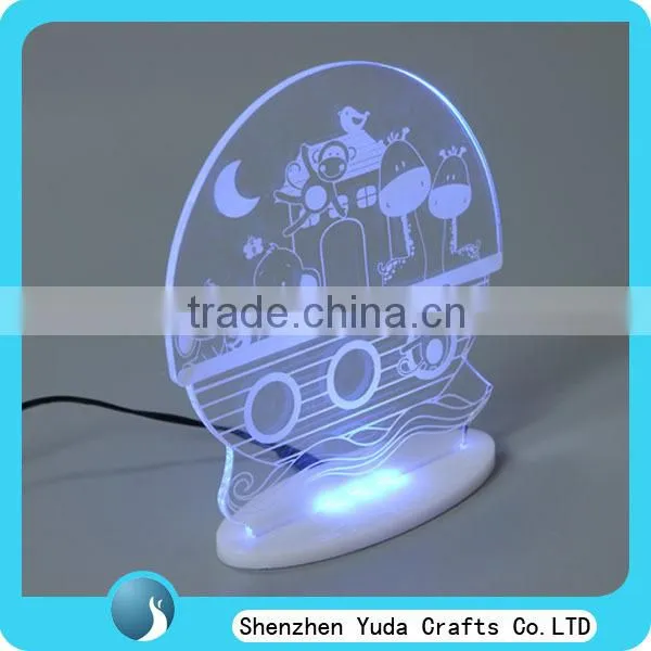 Express Perspex Display Base, Plexi Material Countertop Engraved Acrylic Stand With Led photo-2