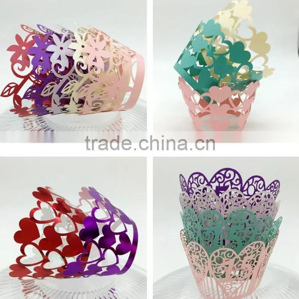 Free Sample Lovely Laser Cut Cheap Paper Wedding Cake / Cupcake Box photo-2