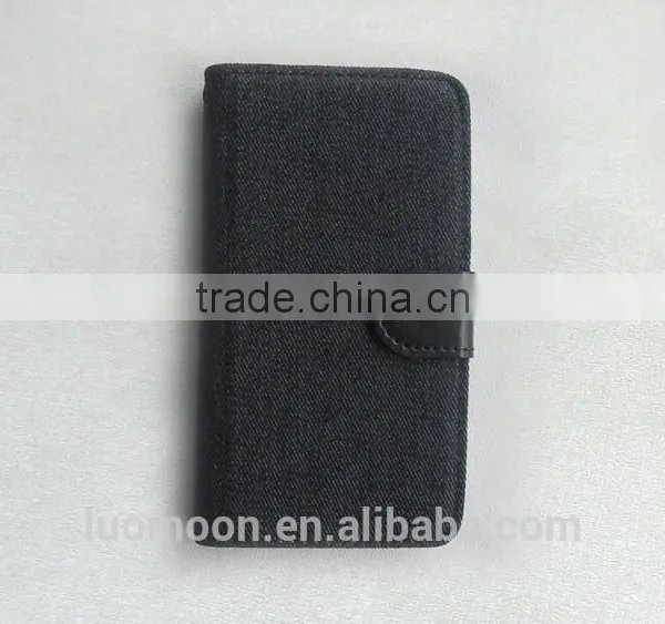 Black Canvas Leather Diary Universal Phone Case photo-2