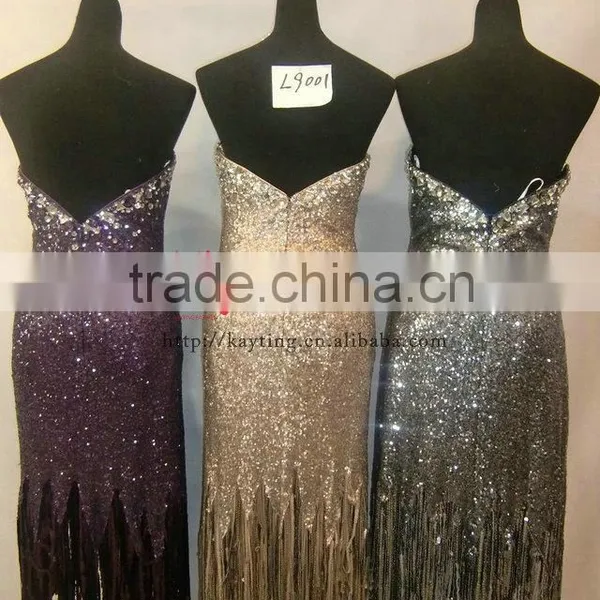 Off Shoulder Sexy Back Open Heavy Sequins Beaded Short Celebrity Dress 2014 photo-5