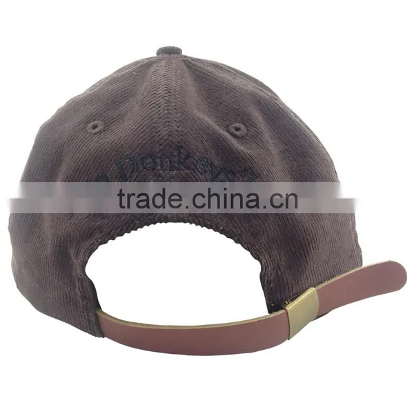 Unisex Custom Vintage Embroidered Corduroy Blank Baseball Snapback Cap Wholesale photo-4