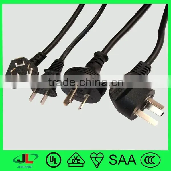 CCC ISO Approved China 2 Pin 3 Pin Electrical Cord Plug Power Cable photo-5