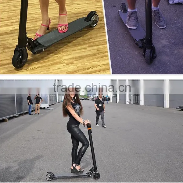 2016 New Product 250w Hot-sale Carbon Fiber Frame Electric Scooter Two Wheel Foldable Electric Scooter photo-5