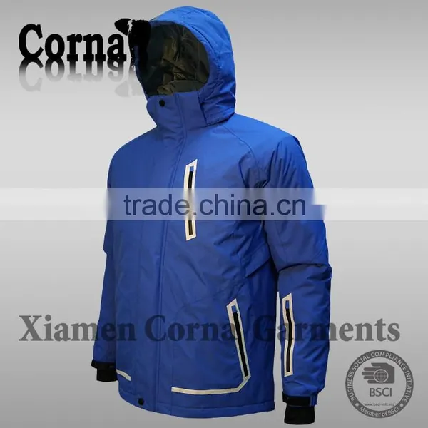 Breathable 3 Layer Nylon Fabric Lightweight Mens Trekking Winter Jacket photo-3