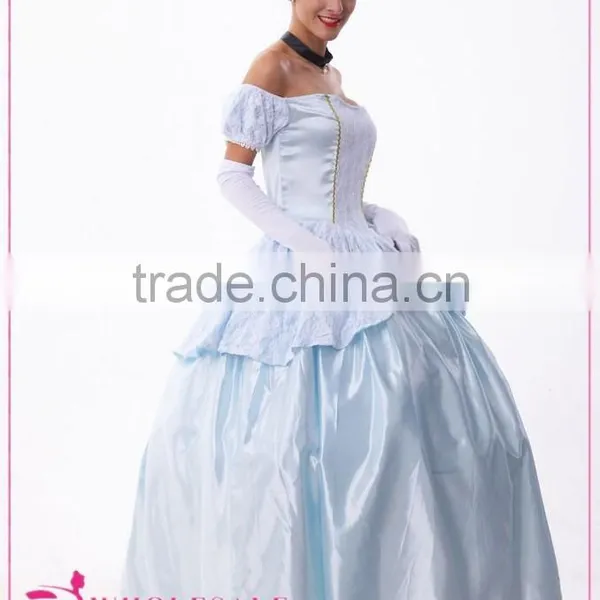 2015 New Hot High Quality Hallloween Princess Deluxe Off-Shoulder Adult Cinderella Costume photo-4