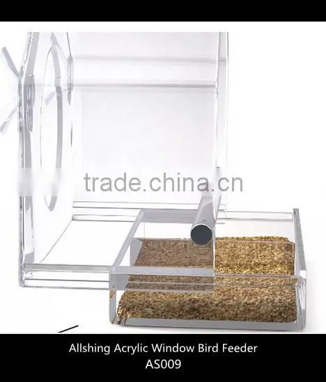 Wholesale A009 Large Acrylic Window Bird Feeder - Squirrel-proof - Clear Acrylic - See Birds Feed Close Up From Inside Your Home photo-2