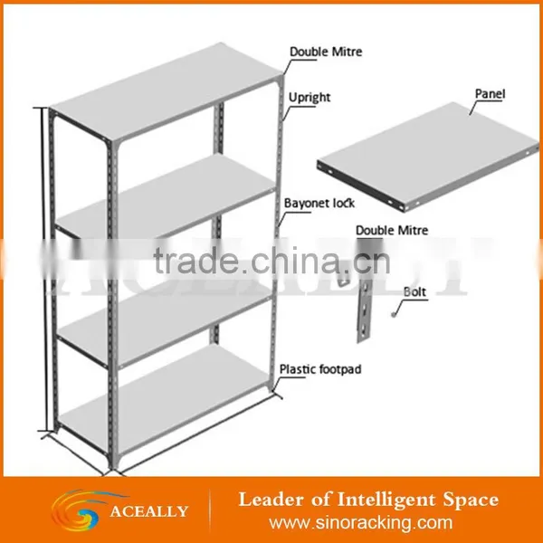 Aceally Warehouse Storage Shelving/Light Duty Rack/Slotted Angle Shelving photo-5