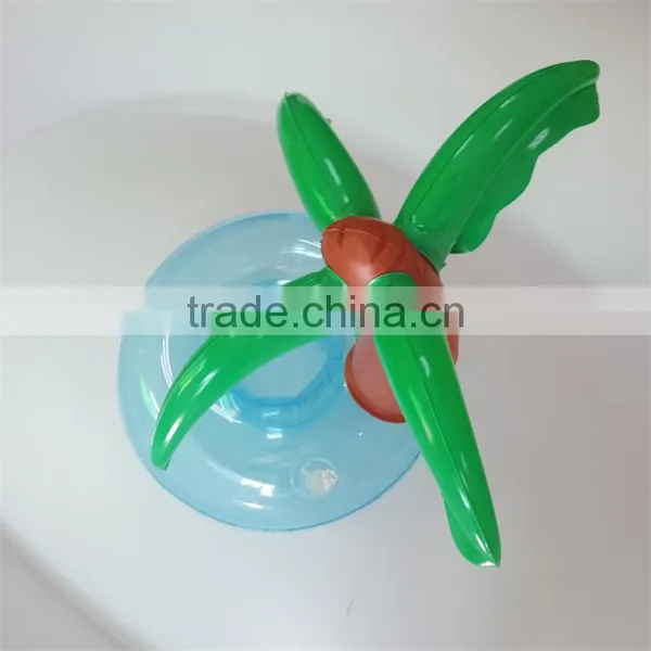 Promotional Premium Gifts Custom Pvc Inflatable Palm Tree Float Cup Holder Cool New Floating Drink Rafts photo-2