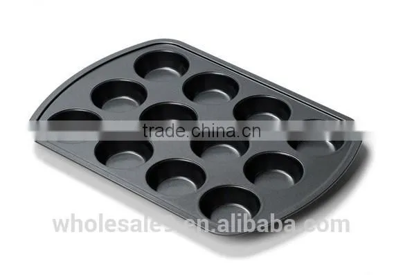 Hot Sale 12 Cups Non-stick Carbon Steel Muffin Baking Tray photo-2