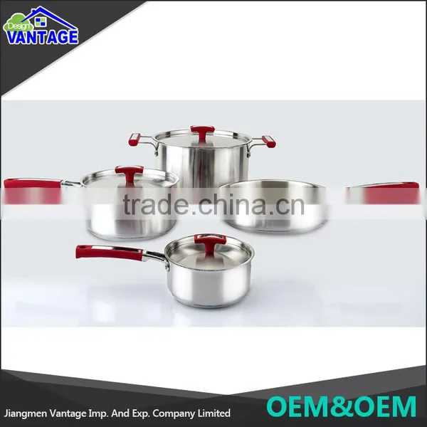 Cheap Price Kitchenware Wholesale 6pcs Sets of Stainless Steel Cookware Non Stick Pot photo-5