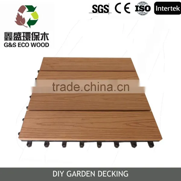 Wood Plastic Composite Terrace/ Plastic Garden Tile DIY Decking With Certificate CE ,ISO ,SGS photo-2