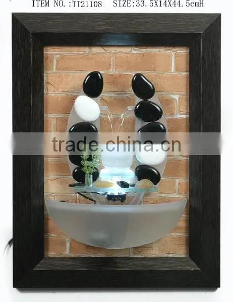 Wall-mounted Water Fountain With Led Light for Home Decoration photo-4