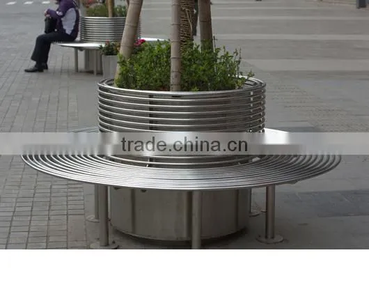 Stainless Steel Round Tree Bench photo-3