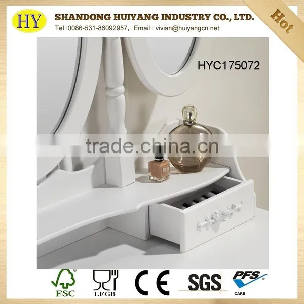 Custom Wooden Bedroom Dressing Table With Stool photo-4