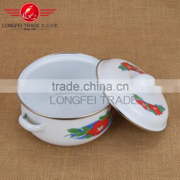 Chinese Style Hot Sale White Enamel Casserole Sets Wholesale photo-4