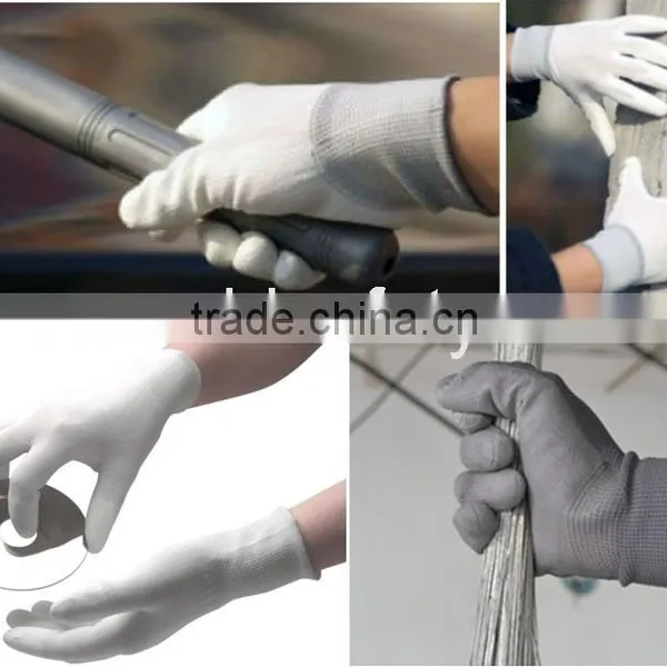 DDsafety Hot Sale PU Working Gloves White Nylon Working Gloves With White PU Safety Glove Working Gloves photo-5