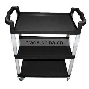 3 Shelf Plastic Service Cart Restaurant Cleaning Cart 07101*01 photo-2