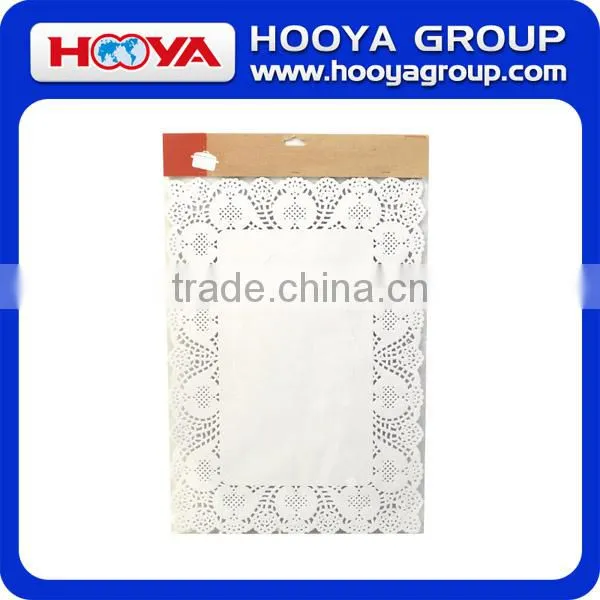 24PCS 30x40cm White Rectangle Greaseproof Disposable Lace Paper Doilies Cake Placemats for Cookies Wedding Cupcake Dessert photo-2