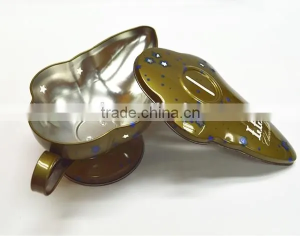 New Design Cool Irregular Shape Tinplate Coin Bank photo-3