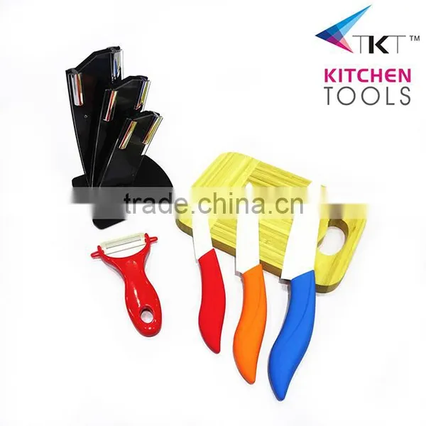 High Quality 4pcs Ceramic Knives Set With Stand