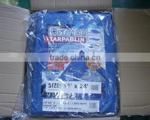 Factory Price Each Tarpaulin Into a Clear Polybag Bale Packing15' x 15'110PCS