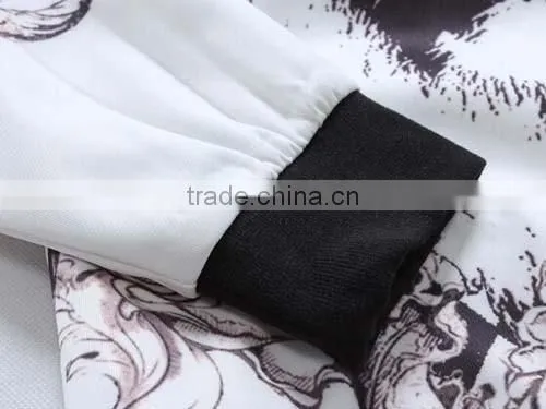 Winter Cowl Neck Printed Hip Hop Hoddies photo-5
