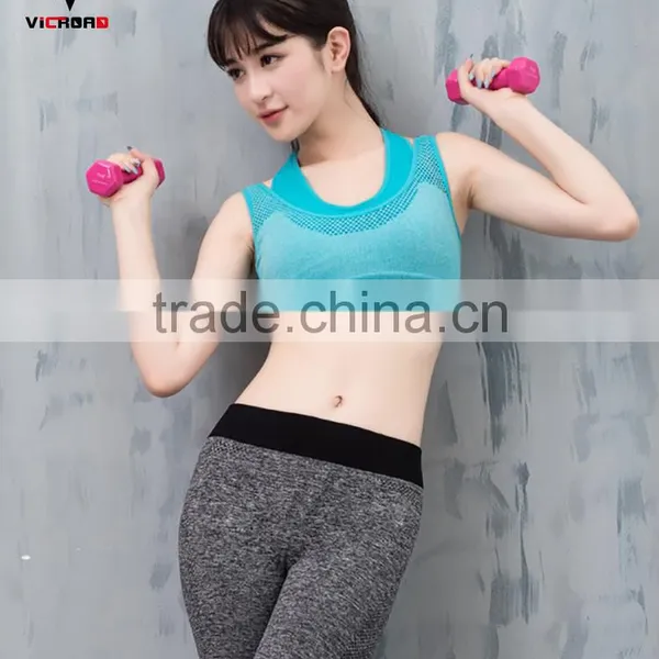 Ladies Lycra /Ployamide Fitness Yoga Wear Plain Hot Sex Women Sport Bra Top photo-2