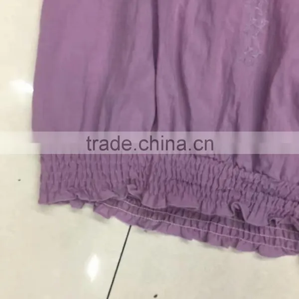 Women 100%cotton Middle Sleeve Purple T-shirt Garment Stock Lot photo-2