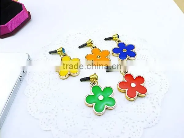 Cellphone Accessories Customized Designs Flower Earphone Plug Mobile Phone Anti Dust Plug photo-2