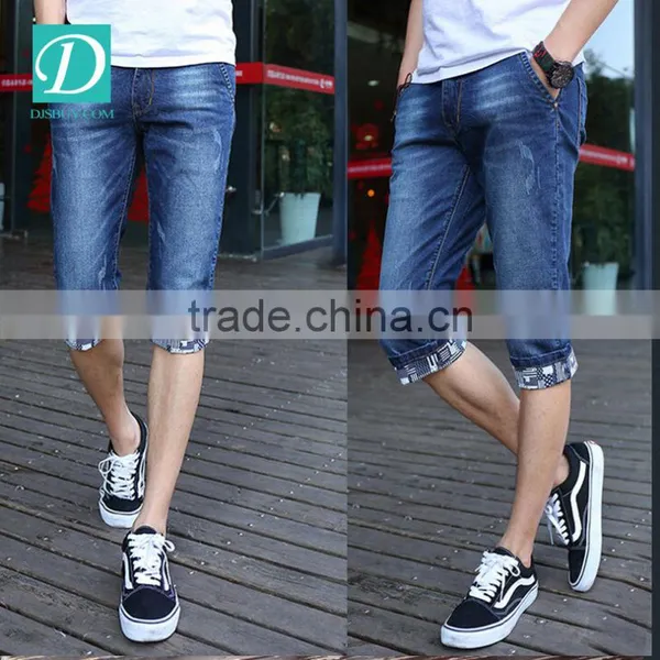 Short Pants Slim Straight Leg Design Men Jeans photo-2